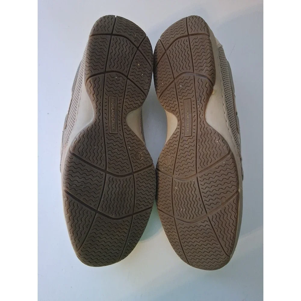Highland Creek Chesapeake Men's Boat Shoes Loafers Size 10M Tan Leather NICE!
